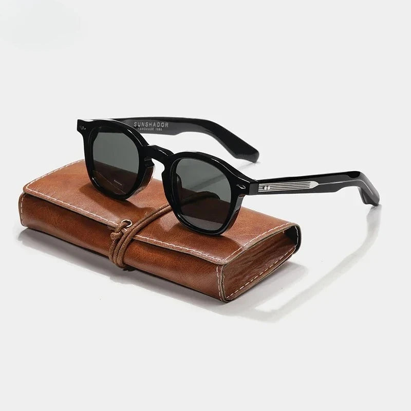 Ochelari de soare rotunzi de înaltă calitate, cu ramă din acetat, în nuanță de carapace de broască țestoasă, realizați manual, de designer, pentru bărbați și femei, pentru plajă, cu protecție UV400, care pot fi personalizați prin gravură