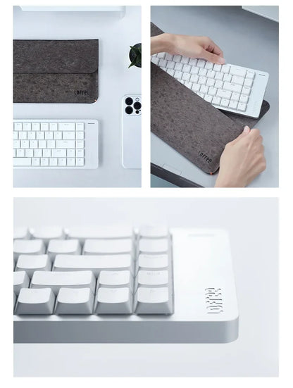 Lofree FLOW2 Mechanische Tastatur fürs Business-Büro, kabellos per Bluetooth und kabelgebunden, leiser und sanfter Klang, kompatibel, geräuscharm, Aluminiumgehäuse