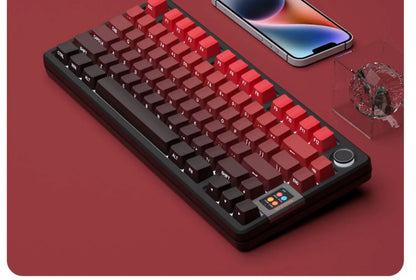 New Keycaps for 60/64/84/98/108 Gaming Mechanical Keyboard MX Switch 135 Keys OEM PBT Side Engraved Red and Black Gradient Color