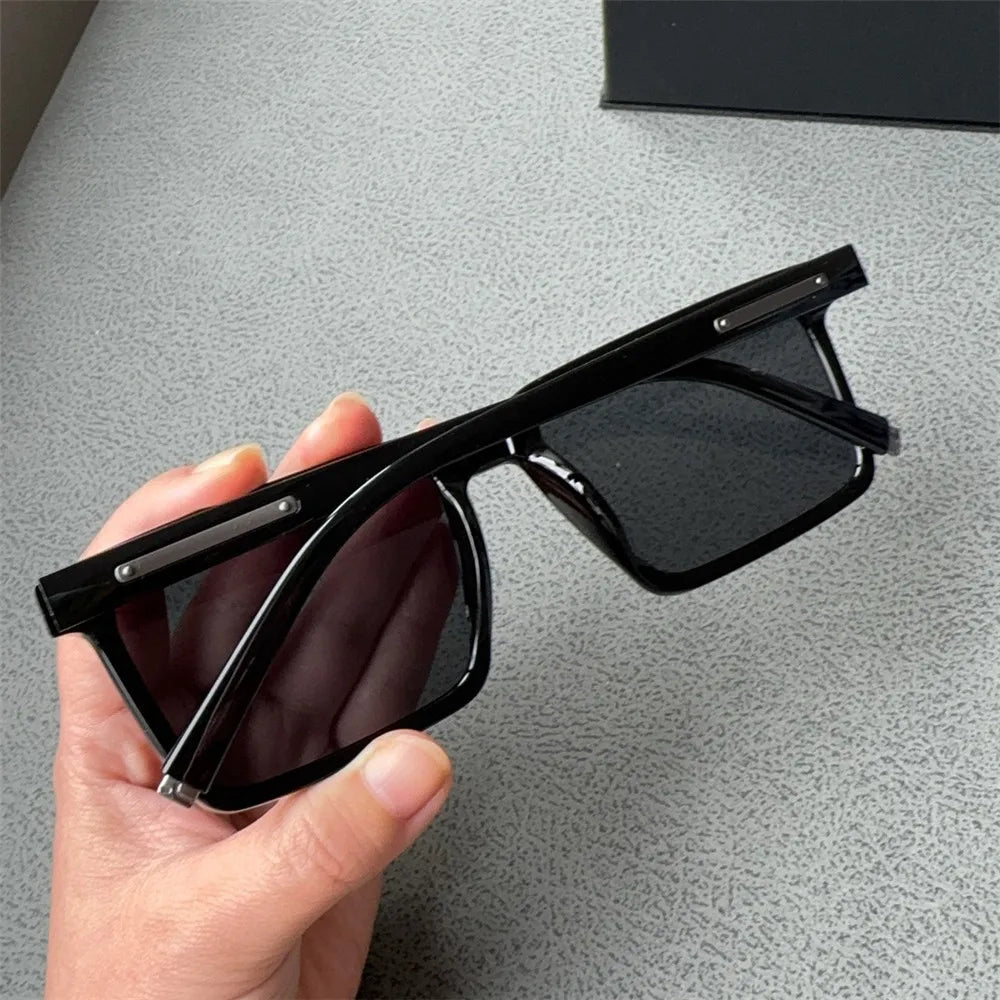 Vazrobe 160 mm Ochelari de soare supradimensionați pentru bărbați, polarizați, negri, unisex, cu ramă mare și groasă, mărime XXL