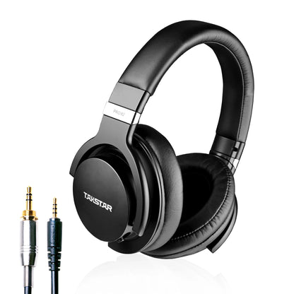 Auscultadores de Monitorização Profissional Takstar PRO82 – Headset de Estúdio HiFi Estéreo com Fio para Gravação, Gaming e Som de Precisão com Graves Ajustáveis