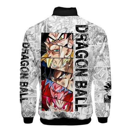 New Fashion Dragon Ball Print Stand Collar Zipper Hoodie Men Women Zipper Hoodies Jackets Long Sleeve Sport Hip Hop Sweatshirts