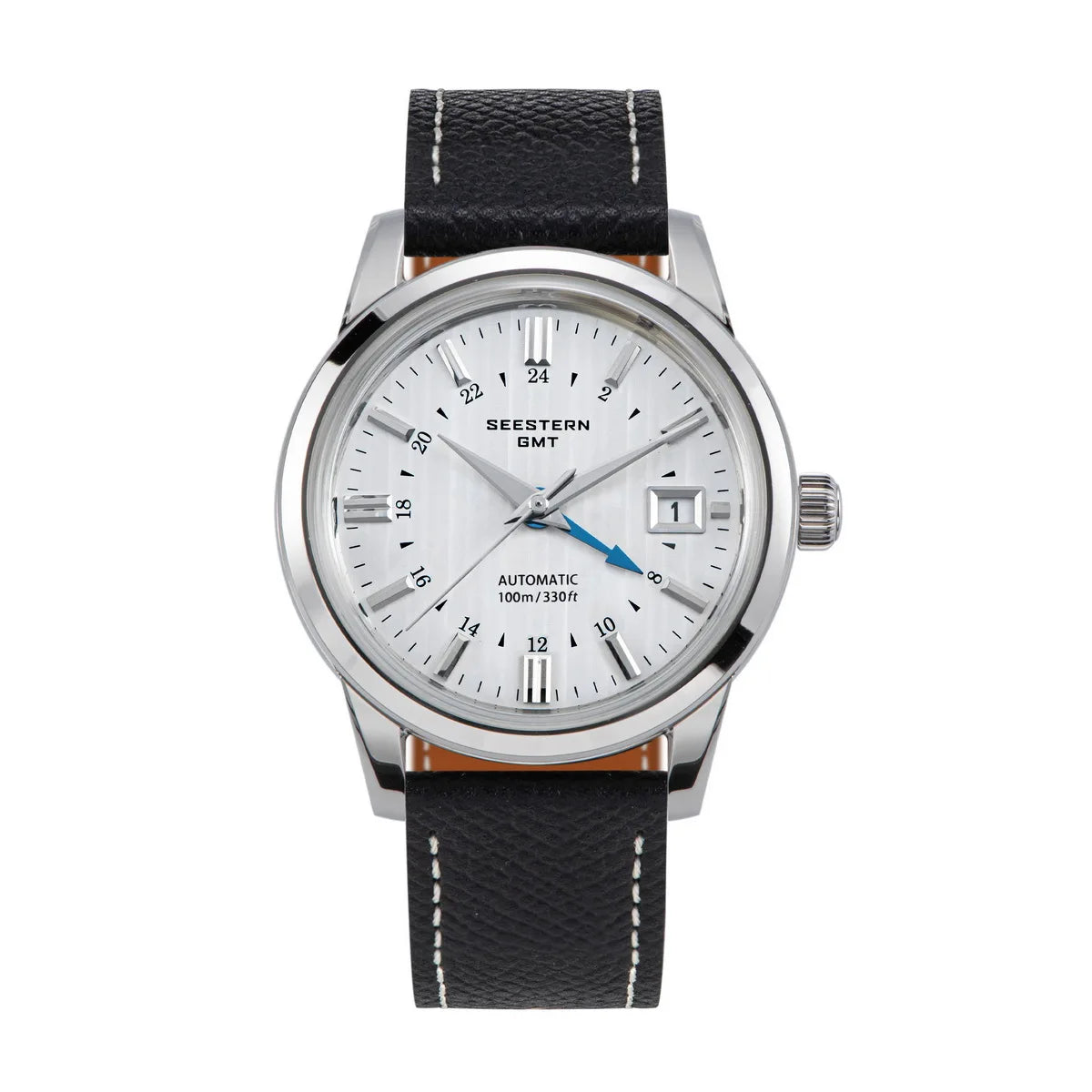 SEESTERN Men's Automatic Mechanical Wristwatch NH34 GMT Movement 10bar Waterproof Domed Sapphire Crystal Watch Limited S446 New