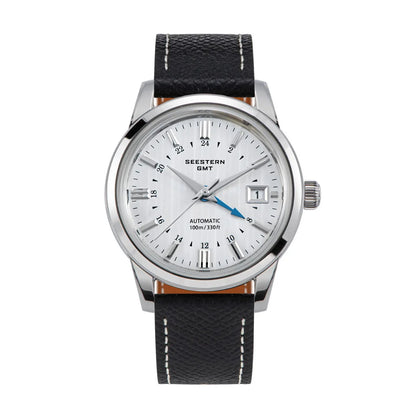 SEESTERN Men's Automatic Mechanical Wristwatch NH34 GMT Movement 10bar Waterproof Domed Sapphire Crystal Watch Limited S446 New