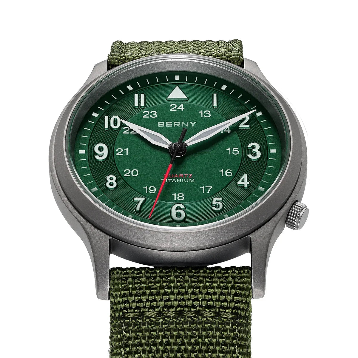 BERNY Titanium Watches for Men Super Luminous Sapphire Field Men's Watch Outdoor Quartz Wristwatch Lightweight 5ATM