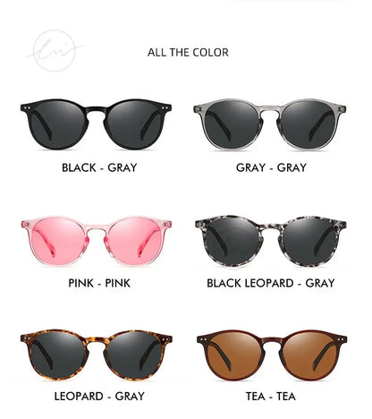 Ochelari de soare LM Retro rotunzi pentru femei și bărbați, ultralegeri, din TR90, polarizați, unisex, pentru șofat, ochelari de soare vintage, UV400, Gafas De Sol