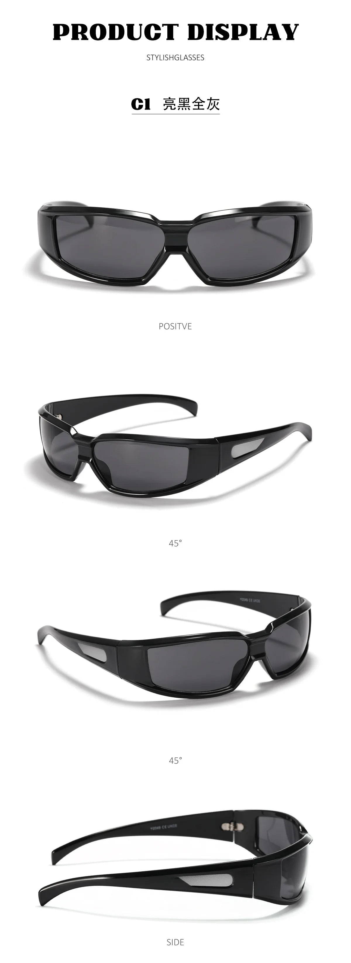 KLASSNUM Ochelari pentru femei Y2k Ochelari de soare la modă pentru bărbați, cu un design futurist și tehnologic Ochelari de soare argintii și roz pentru fete, cu protecție UV400