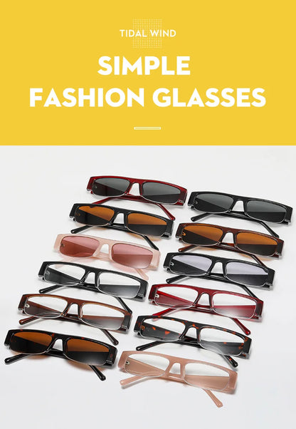 ochelari de soare vintage, mici, dreptunghiulari, cu jumătate de ramă, negri, cu lentile în degrade leopard, pentru femei, ochelari de soare la modă pentru condus