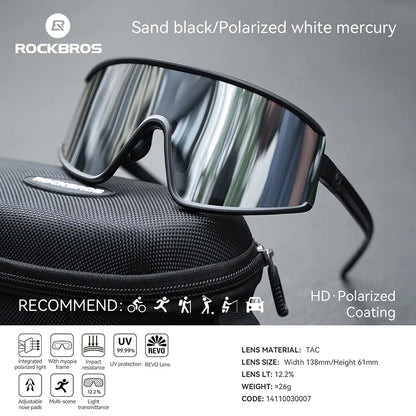 Ochelari de ciclism ROCKBROS: ochelari de soare polarizați, fotocromatici, anti-ceață, ochelari de protecție rezistenți la vânt, ochelari sportivi pentru MTB și biciclete de șosea