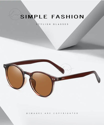 Ochelari de soare LM Retro rotunzi pentru femei și bărbați, ultralegeri, din TR90, polarizați, unisex, pentru șofat, ochelari de soare vintage, UV400, Gafas De Sol