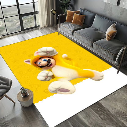 Covor cu motiv retro Mario, covor pentru sufragerie, dormitor, canapea, preș de intrare, decor, covoraș de joacă pentru copii