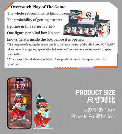 POP MART Overwatch Play of The Game Series Blind Box Mystery Box – urocze zabawki, ozdoby, figurki, dekoracje do domu, modele na biurko i lalki