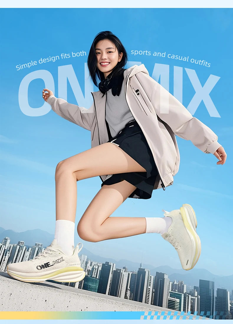 ONEMIX High Rebound Sneakers Comfortable Training Men Breathable Wear-resistant Sports Jogging Protection Running Shoes