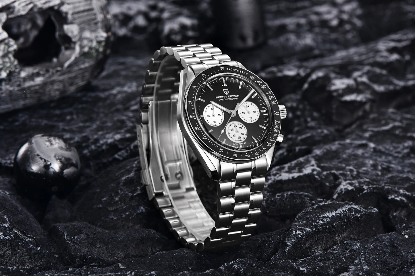 PAGANI DESIGN 2026 New Mens Watches Panda Moon Watch Luxury Quartz Watch For Men Automatic Date Sport Chronograph Wristwatch Men