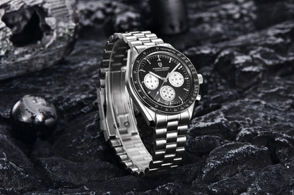 PAGANI DESIGN 2026 New Mens Watches Panda Moon Watch Luxury Quartz Watch For Men Automatic Date Sport Chronograph Wristwatch Men