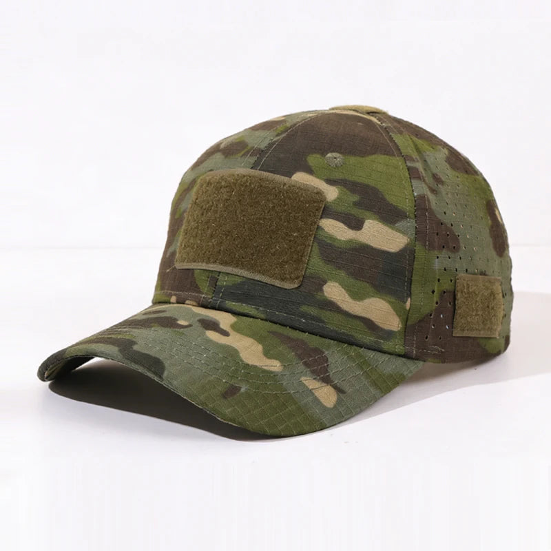 1PC outdoor functional camouflage baseball cap! Quick drying fabric+DIY sticker, a must-have for tactical trendsetters to wear