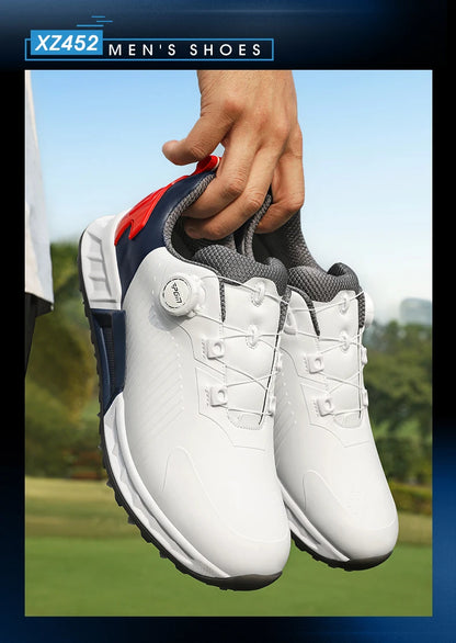 PGM Golf Shoes Men's Cushioning Rebound Sneakers, Knob Men's Shoes, Wear-Resistant TPU Waterproof Shoes