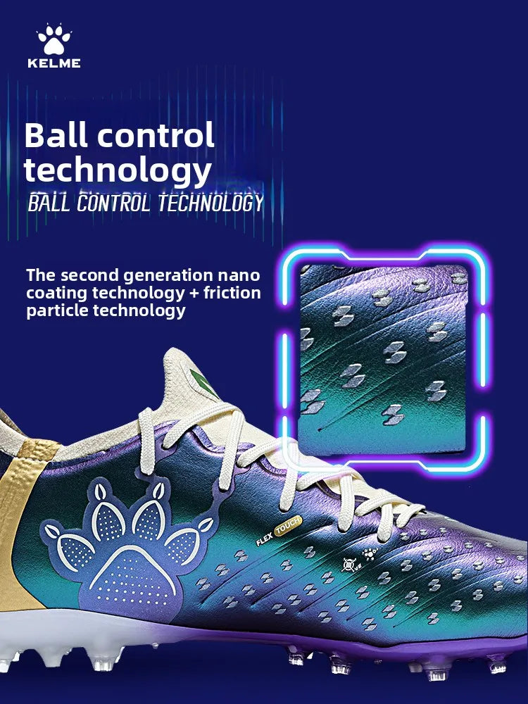 Chuteiras de Futebol Kelme para Adulto MG com Pitões Curtos, Botas de Treino de Futebol para Homem, Calçado Profissional de Competição Específico para Relva