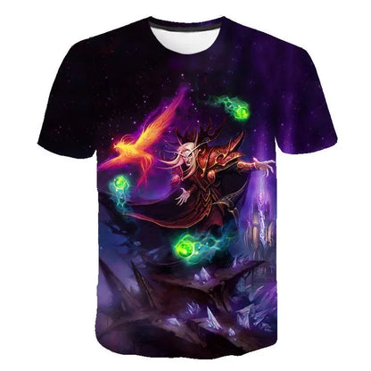 2024 New Game T-shirt World Of Warcraft 3D Printed Men Women Fashion Casual Streetwear T Shirt Harajuku Oversized Tees Tops