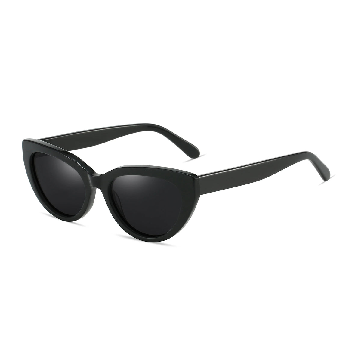ZENOTTIC Ochelari de soare retro Cat Eye polarizați, realizați manual din acetat, cu protecție UV400, pentru femei