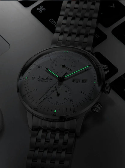 Mens Fashion Mechanical Watches Business Automatic Wristwatch Stainless Steel Luminous Designer Clock Reojes De Hombre New 2023
