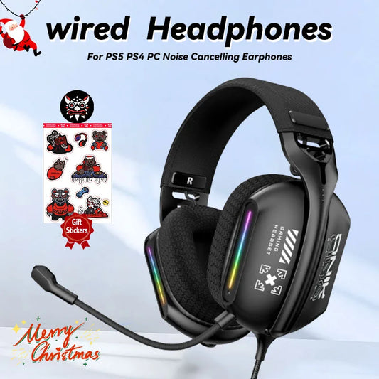ONIKUMA Noise Cancelling Headphone Wired Game Headset Music Earphones 3.5MM Suitable For Computer Laptop With Microphone X12
