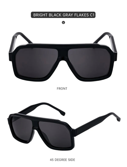 Ochelari de soare clasici, supradimensionați, pătrați, pentru bărbați, de lux, la modă, cu ramă metalică mare, ochelari de protecție, ochelari de soare eleganți pentru doamne