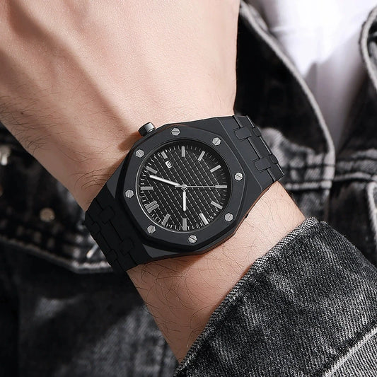 New Fashion Men Luxury Calendar Watch Women Business Casual Quartz Watches Sports Plastic Watch Students Watches Reloj Hombre