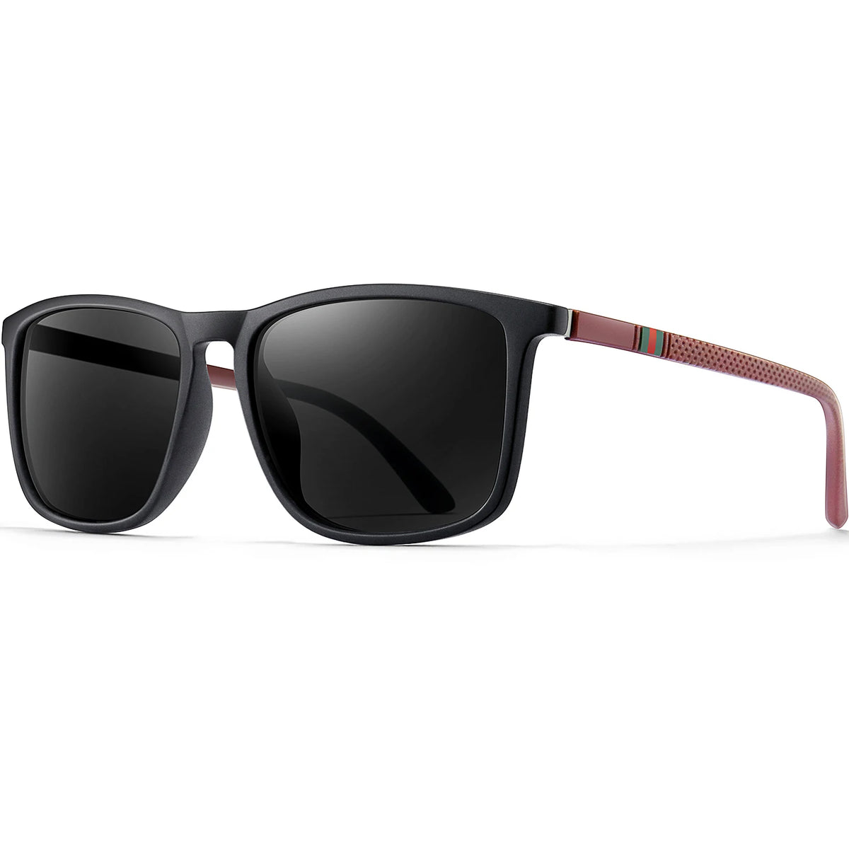 Ochelari de soare polarizați clasici, pătrați, unisex, UV400, ușori, pentru condus, pescuit, activități în aer liber și călătorii
