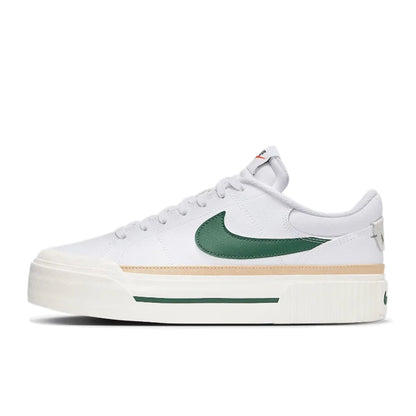Nike Court Legacy Lit Leather Comfort Slip-Resistant Cushioning Durable Low-Top Tennis Shoe Women's DM7590-100
