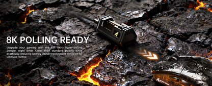 ATTACK SHARK R11 ULTRA Carbon Fiber Wireless Gaming Mouse, 8000Hz, PAW3950MAX, 42000DPI, 49g Lightweight, 20000FPS, Nordic 52840