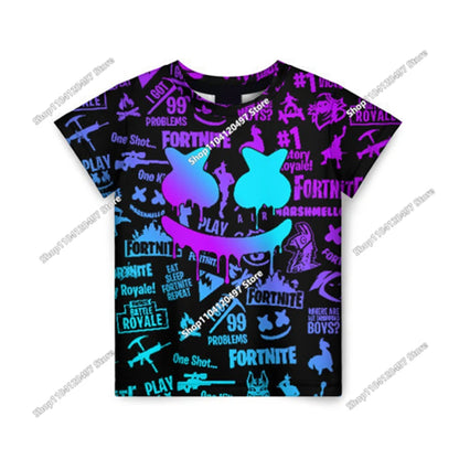 Fortnite T Shirt Men Shoot Game Battle Hero Tshirt Victory Royale Clothing Young Children T-shirts for Boys Girls of 2-14 Years