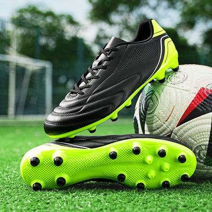 Chaussures de football pour hommes, crampons de football à tige haute pour terrain dur FG AG TF, entraînement professionnel, baskets légères pour l'extérieur, pointures 39-45