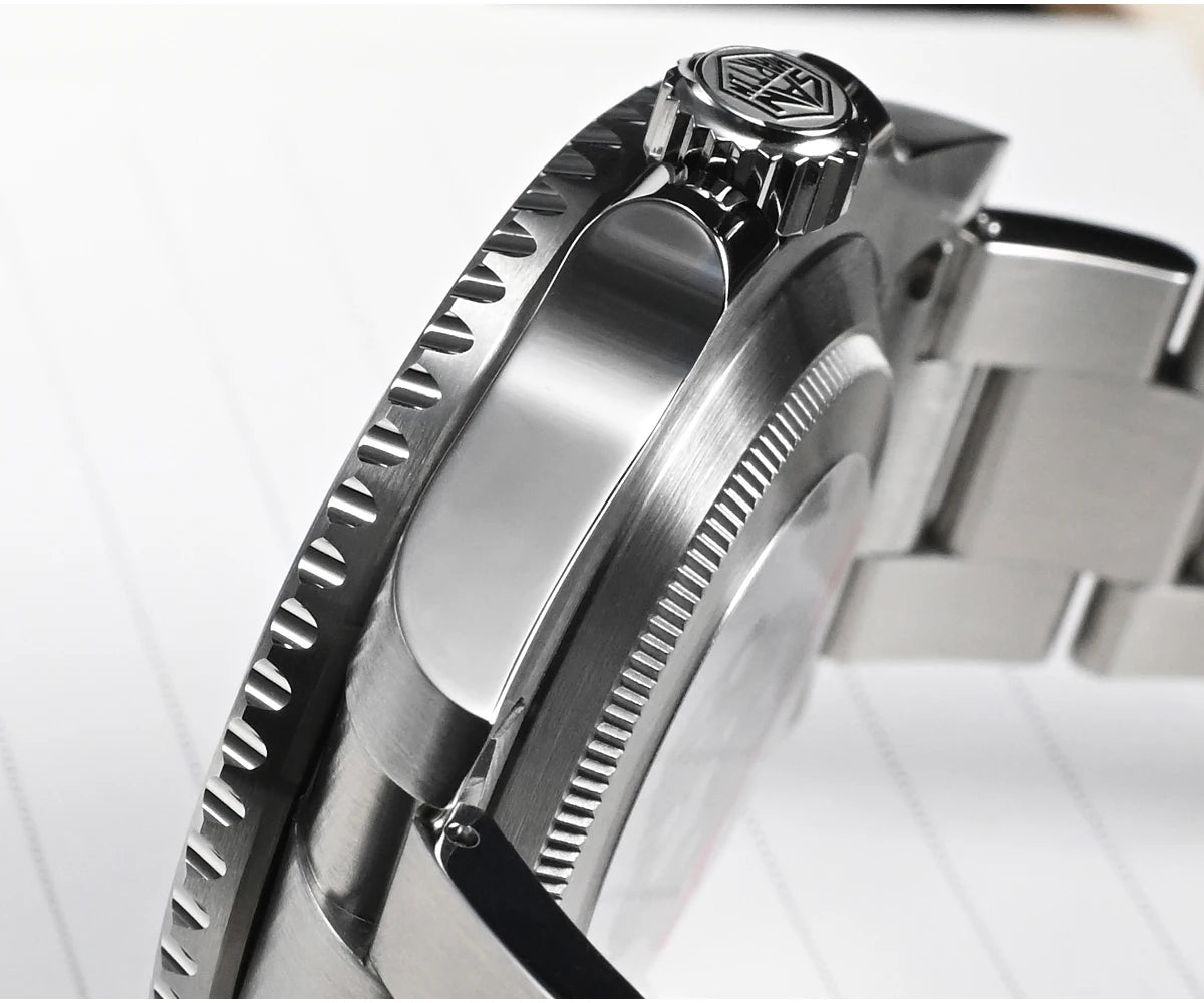 San Martin Watch New Upgraded Sub Men's PT5000 ST2130 Automatic Diving Watches with Ceramic Bezel 200m Waterproof Sapphire SN0017G