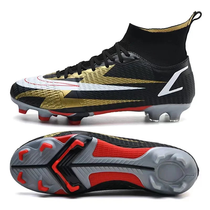2025 New Long Nail Large Size Football Shoes Teenager Ankle Anti slip Training Latest Sneakers FG/TF Soccer Shoes