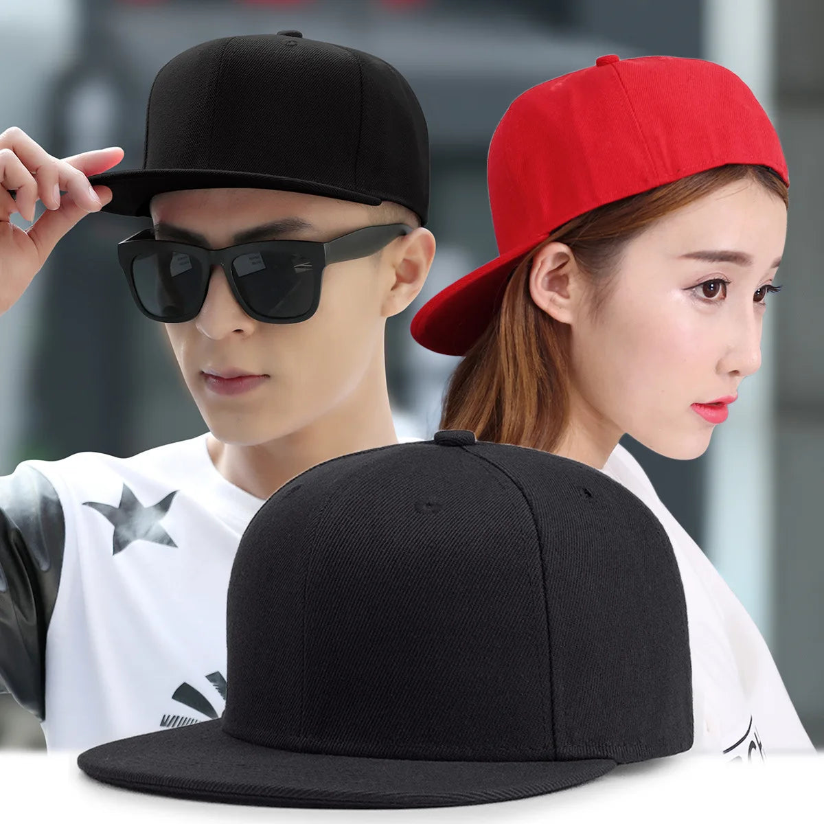 Men Women Multi Color Baseball Cap Peaked Cap Streetwear Hip hop Dad Hat wide Flat Brim Snapback Hat Outdoor Sun Hats for adult