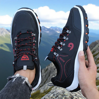 Men’s Outdoor Hiking Shoes, Lightweight, Comfortable, Breathable, Waterproof Camping Running Shoes, Male Tennis Walking Sneakers
