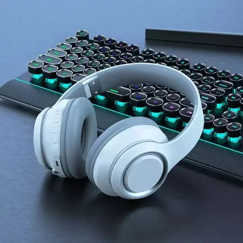 Shoumi, les derniers écouteurs sans fil, écouteurs Bluetooth, casque grand format avec micro, prise en charge de la carte TF, lecture MP3, écran d'affichage
