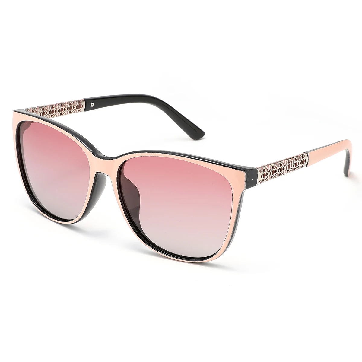 Ochelari de soare polarizați KROKODIL pentru femei, ochelari de soare pătrați la modă, ramă unisex, protecție UV400, set cu cutii