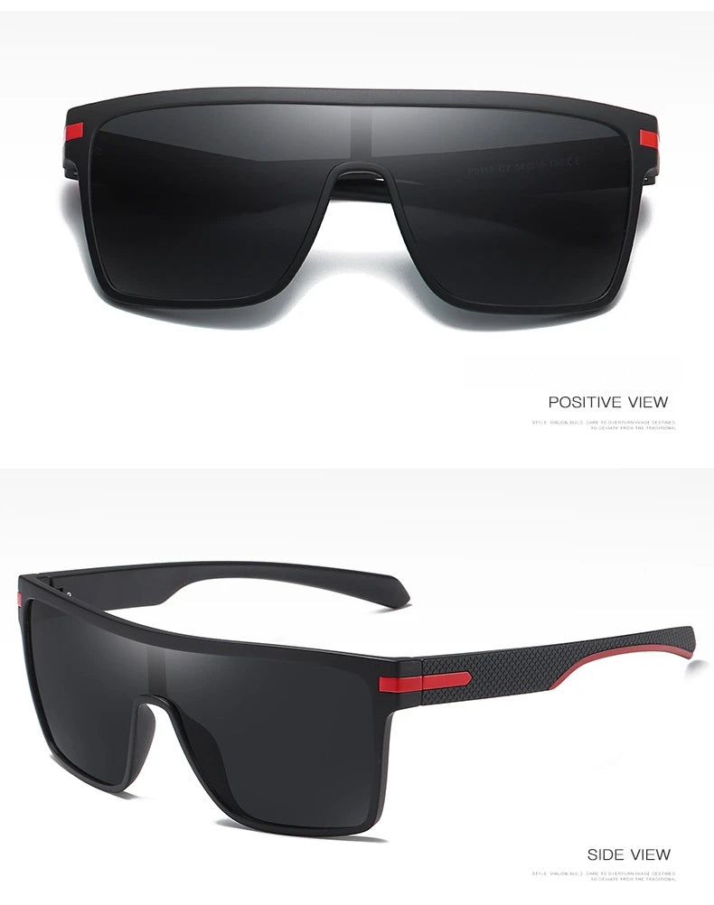 Ochelari de soare de modă pătrați supradimensionați, cu lentile monolitice UV400, pentru condus, vacanță și uz zilnic, unisex, stil retro, clasici și eleganți