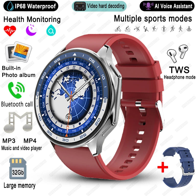 2025 New For OPPO Watch X High-End Business Watch Men 32Gb Memory Video Playback Smart Watch Sports Fitness Waterproof Bracelet