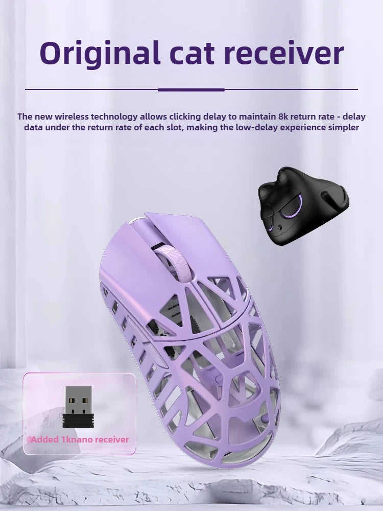 Wlmouse Mini Pro profesionalni miš, lagana legura magnezija, bežični gaming miš s tri načina rada, stopa odziva 8K, PAW3950, DPI30000