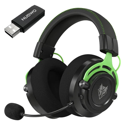 Casque de jeu stéréo sans fil NUBWO G03 avec micro à suppression du bruit, casque de jeu sans fil Bluetooth avec micro pour PS5, PS4, PC