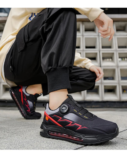 Zapatillas de running para hombre de primavera y verano, calzado de senderismo para exteriores, zapatillas de trail resistentes al desgaste con cierre BOA, transpirables, de estilo deportivo y casual