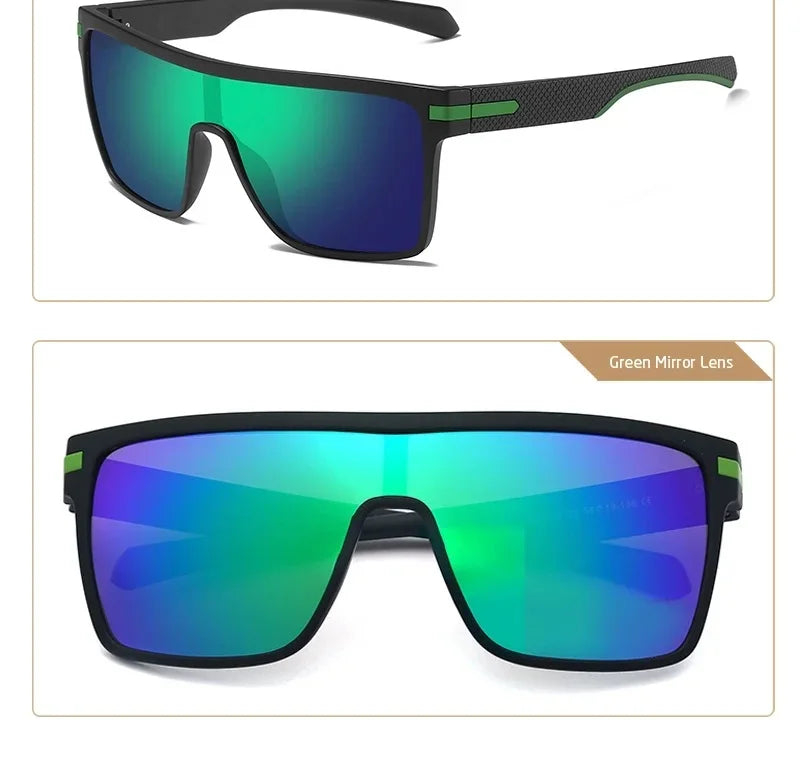 Ochelari de soare polarizați CRIXALIS pentru bărbați, pătrați, supradimensionați, antireflex, pentru șoferi, ochelari de soare cu oglindă, pentru femei, ochelari de protecție UV400, pentru bărbați