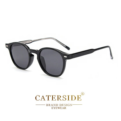 Ochelari de soare rotunzi polarizați Catside pentru bărbați, ramă TR, inserție centrală, brațe, set de ochelari de soare pentru femei, stil retro, pentru șofat, pescuit, punk, protecție UV400