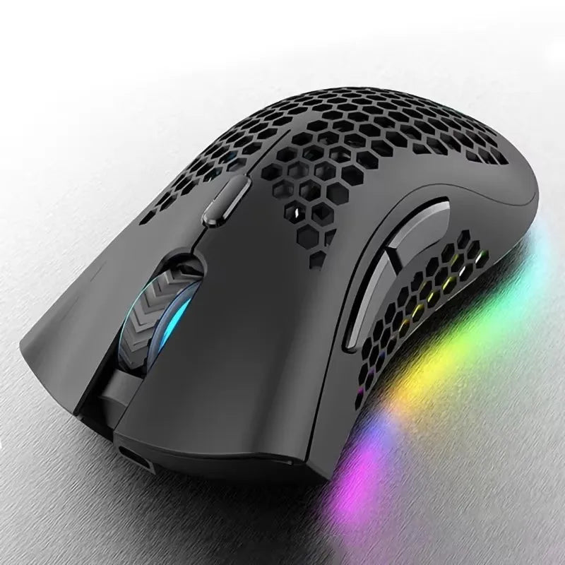 BM600 Rechargeable USB 2.4G Wireless RGB Light Honeycomb Gaming Mouse Desktop PC Computers Notebook Laptop Mice Mause Gamer