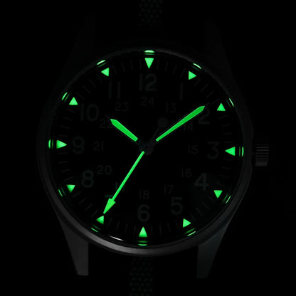 Militado ML07 Quartz Watches VH31/Miyota 2035 Movement Domed Sapphire Crystal Military Watch 100m Waterproof Luminous Mens Watch