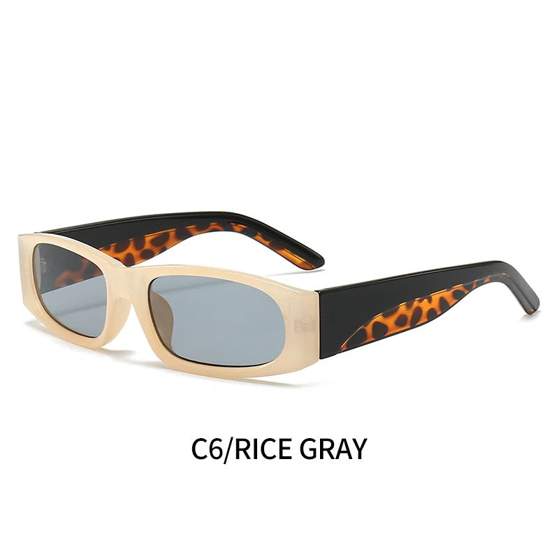 Ochelari de soare negri cu ramă îngustă în stil hip-hop, ochelari de soare retro pentru bărbați, de culoare portocaliu, UV400