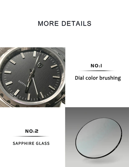 PAGANI DESIGN 2026 new ultra-thin 7mm quartz men's watch stainless steel sapphire 10Bar waterproof C3 upgrade V2 reloj hombre
